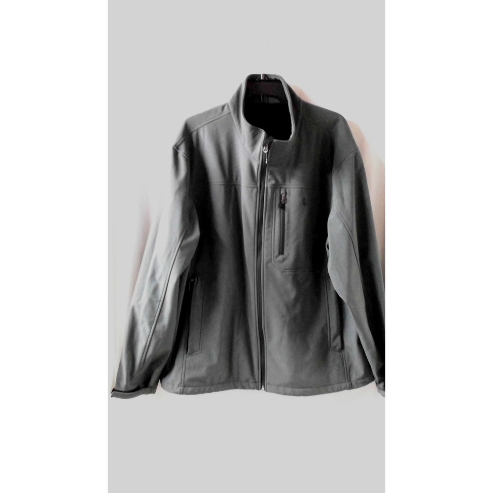 Free Country Men's XXL Grey‎ Softshell Jacket with full front zipper - Picture 2 of 6